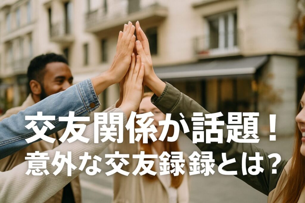 交友関係が話題!意外な交友録とは?