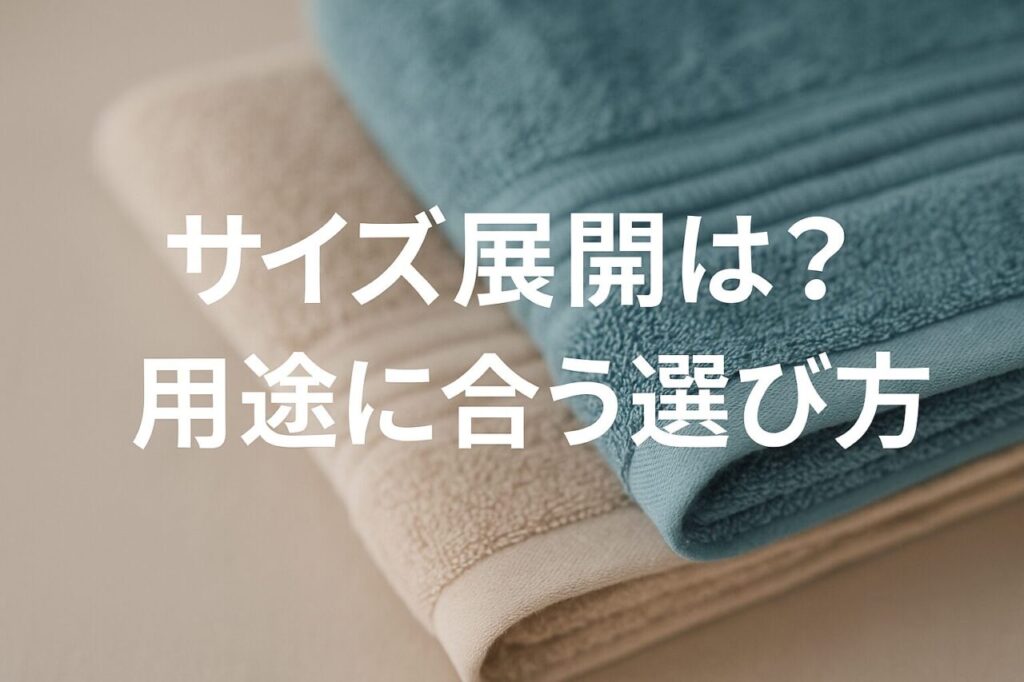 サイズ展開は?用途に合う選び方