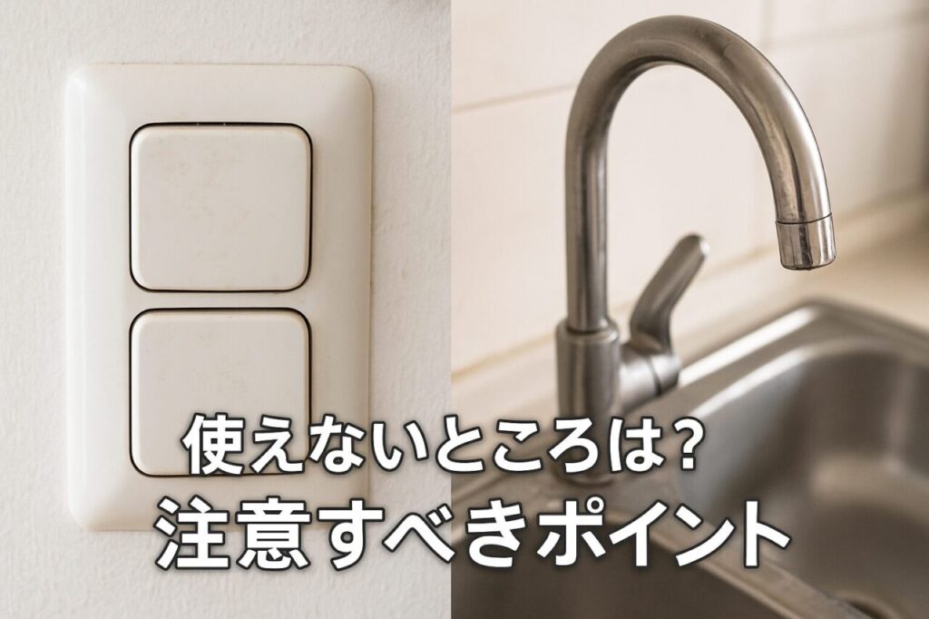 使えないところは?注意すべきポイント