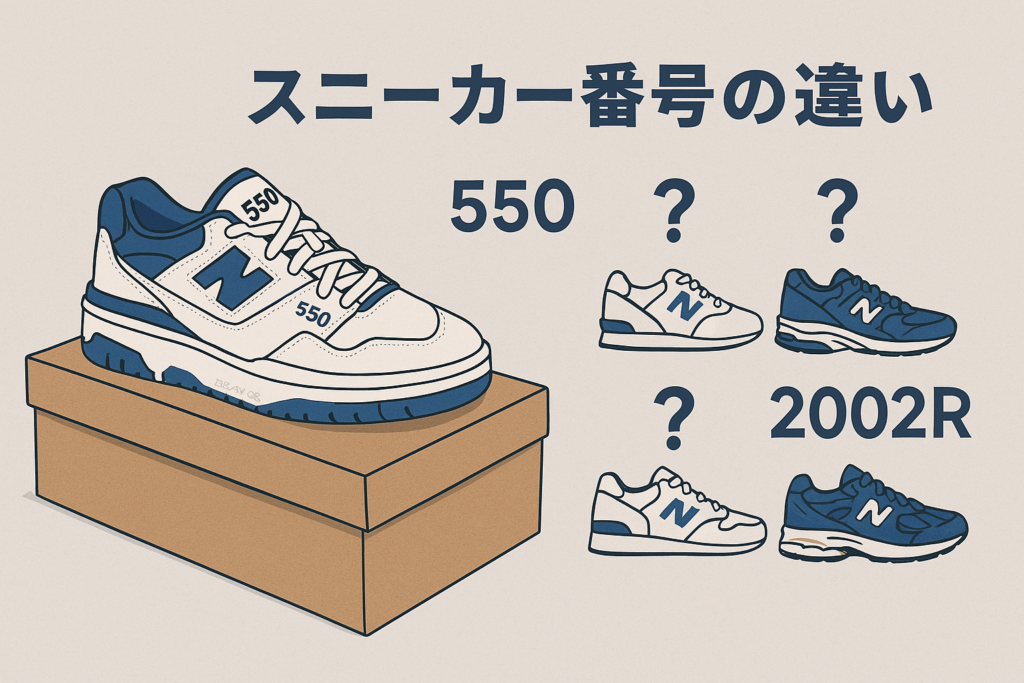 スニーカーの番号の違い