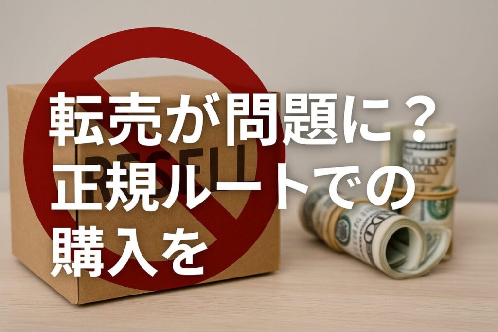 転売が問題に？正規ルートでの購入を