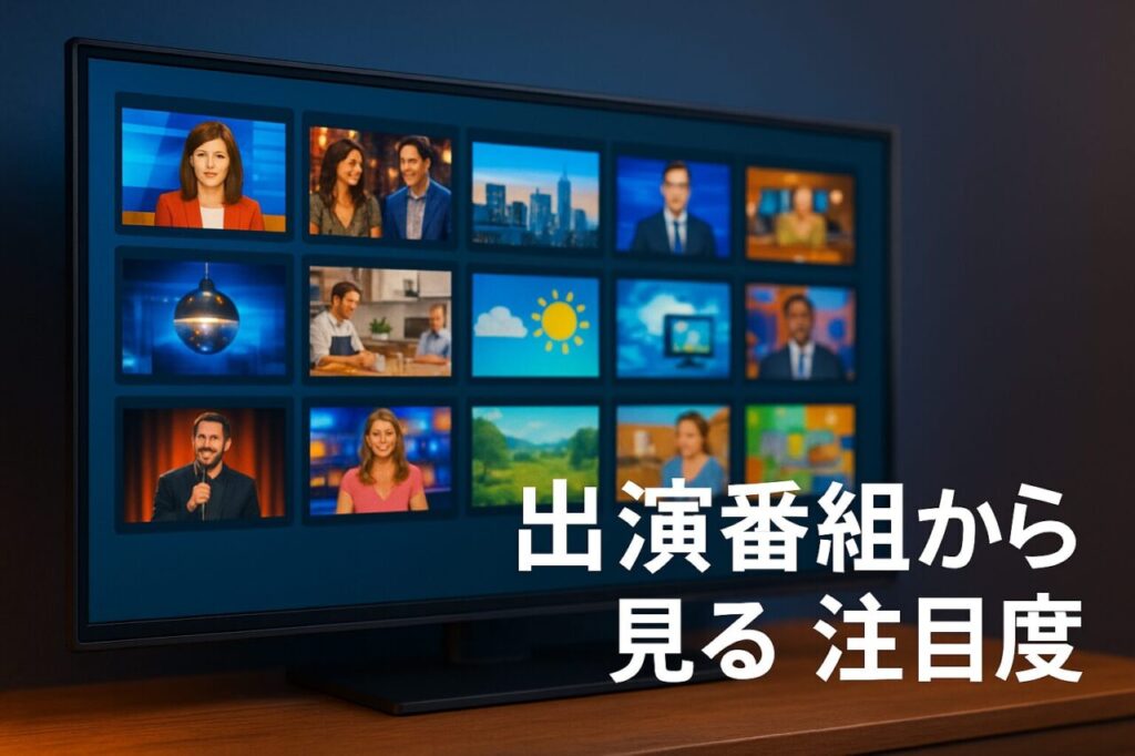 出演番組から見る注目度