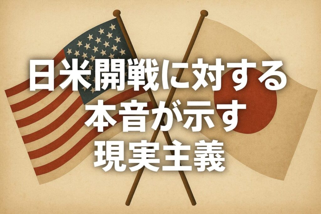 日米開戦に対する本音が示す現実主義
