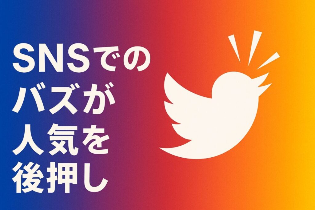 SNSでのバズが人気を後押し