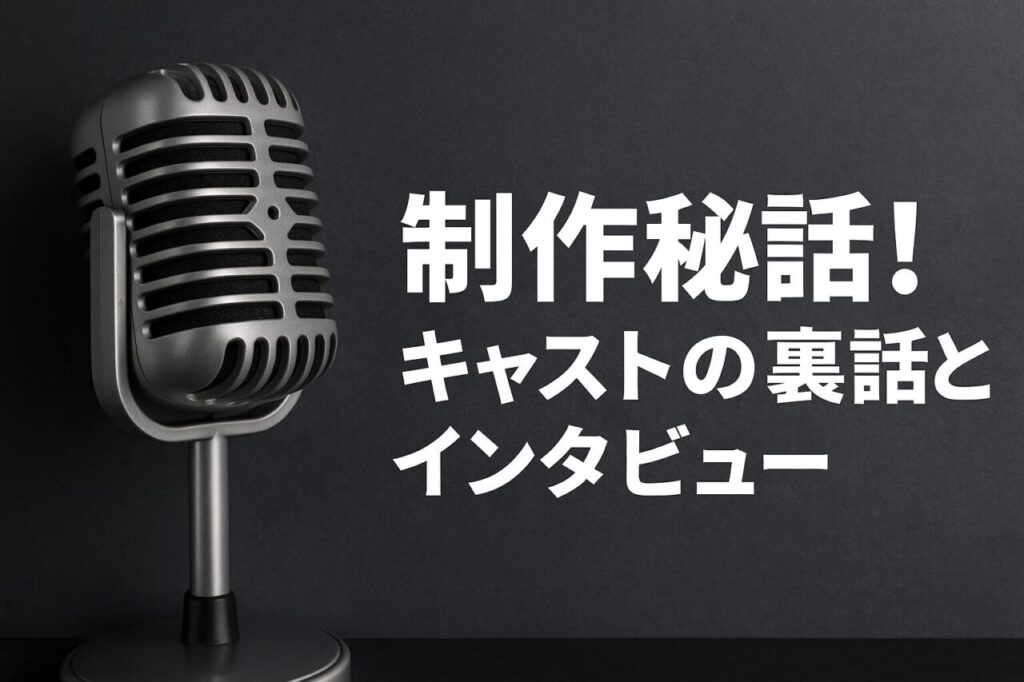 制作秘話!キャストの裏話とインタビュー