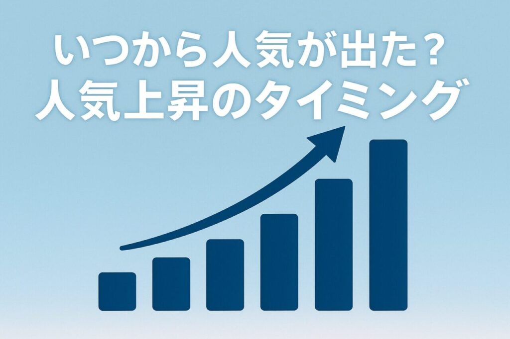 いつから人気が出た?人気上昇のタイミング