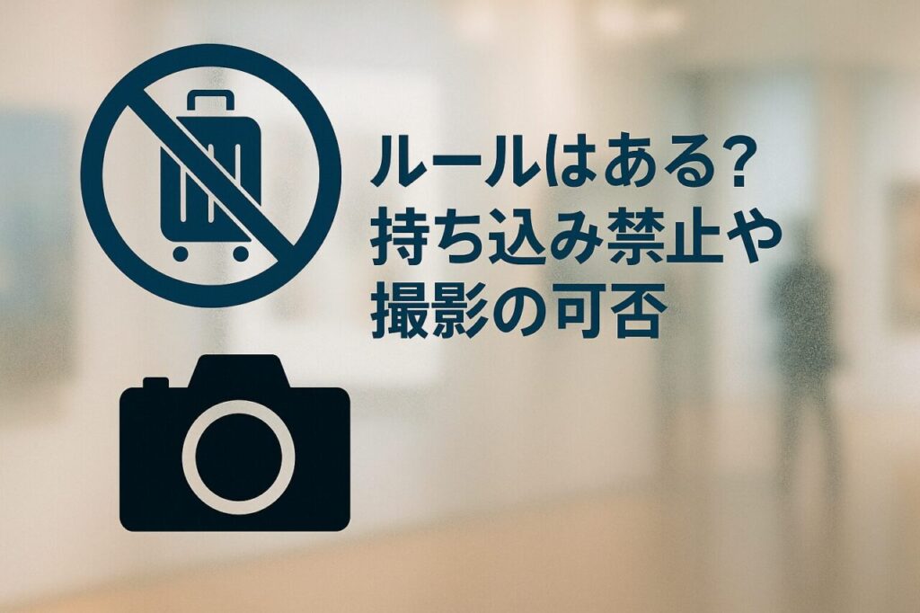 ルールはある？持ち込み禁止や撮影の可否