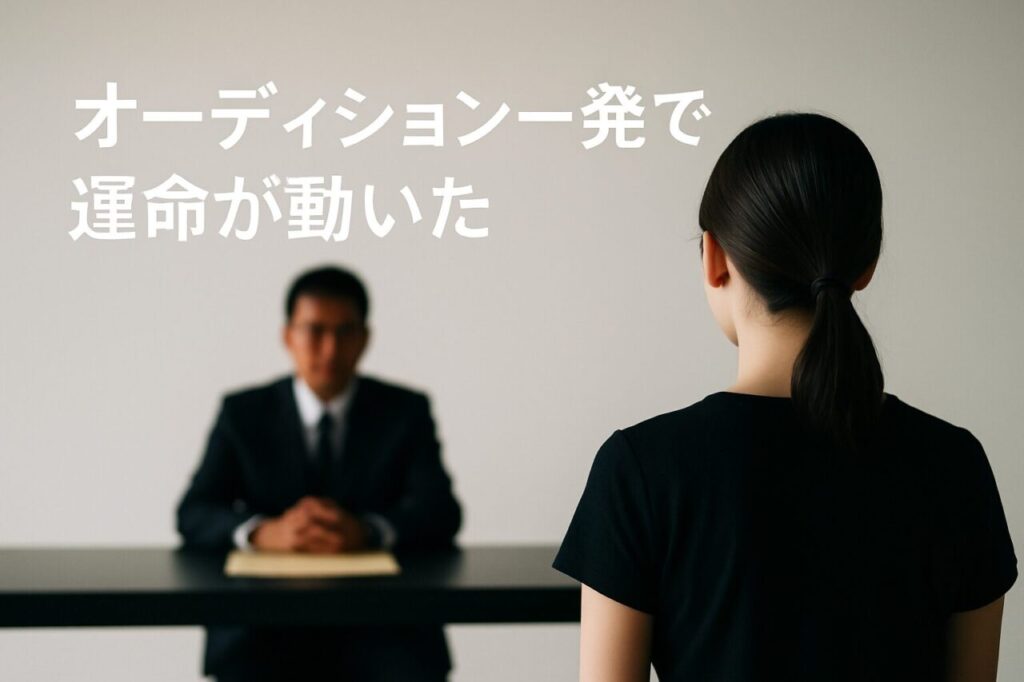 オーディション一発で運命が動いた