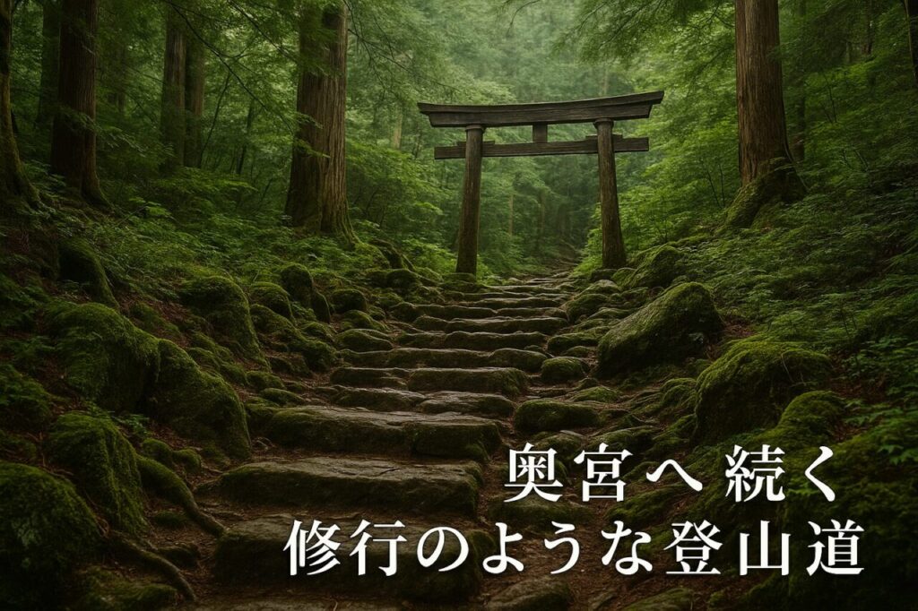 奥宮へ続く修行のような登山道
