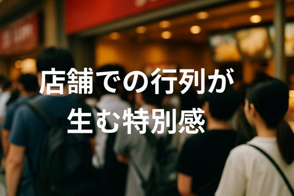 店舗での行列が生む特別感