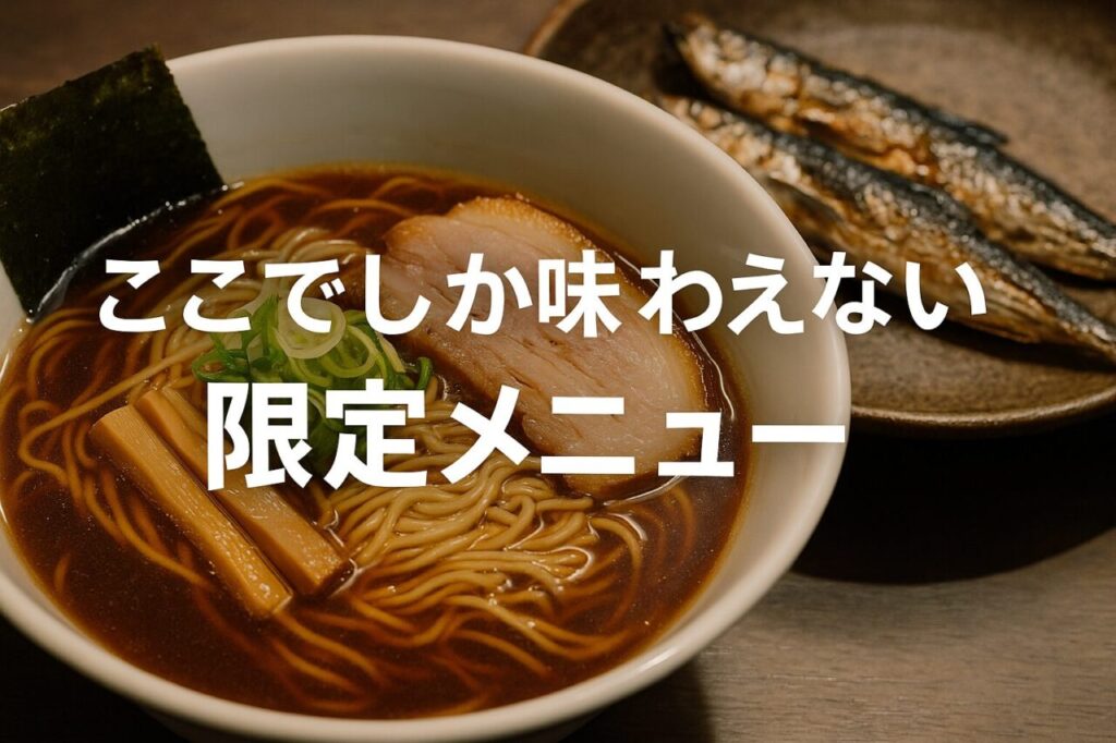 ここでしか味わえない限定メニュー