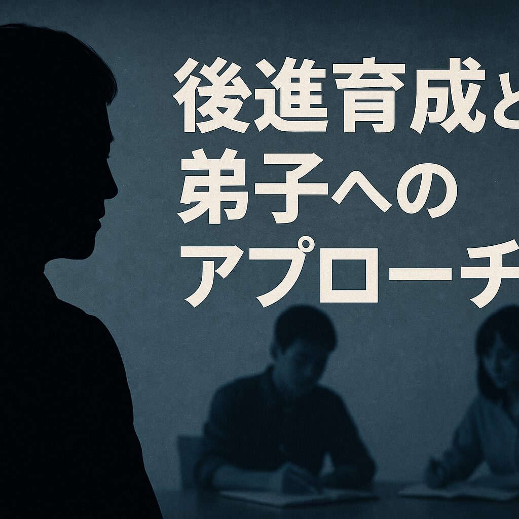 後進育成と弟子へのアプローチ