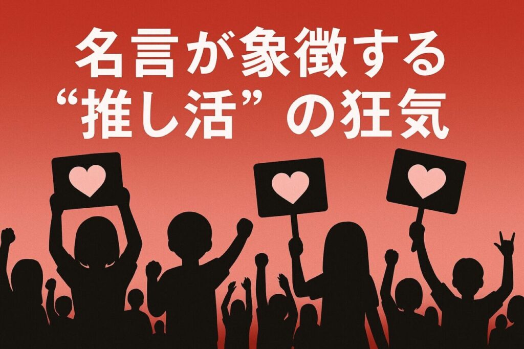 名言が象徴する“推し活”の狂気