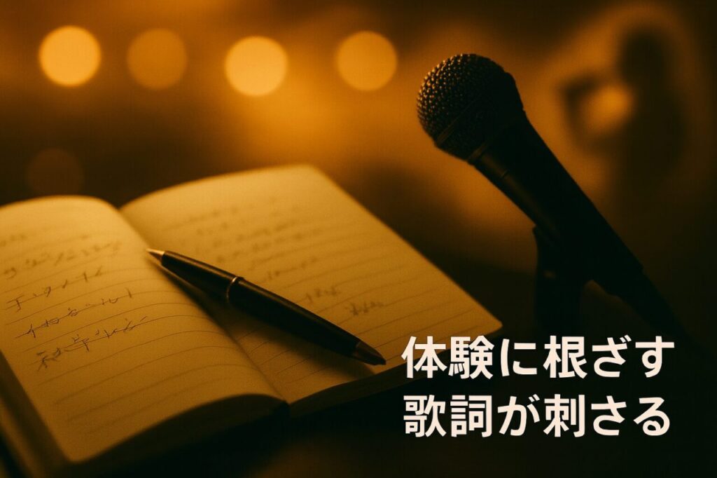 体験に根ざす歌詞が刺さる