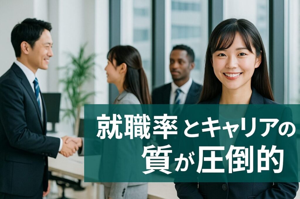 就職率とキャリアの質が圧倒的