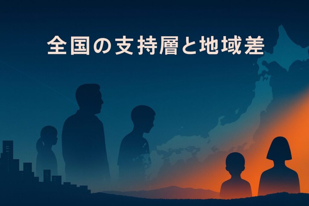 全国の支持層と地域差