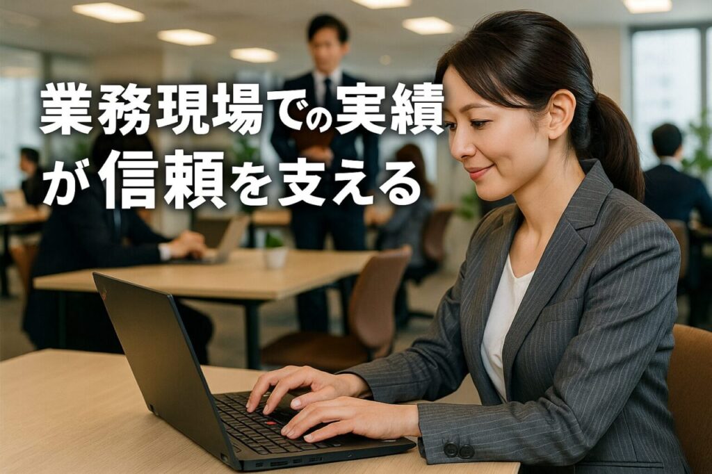 業務現場での実績が信頼を支える