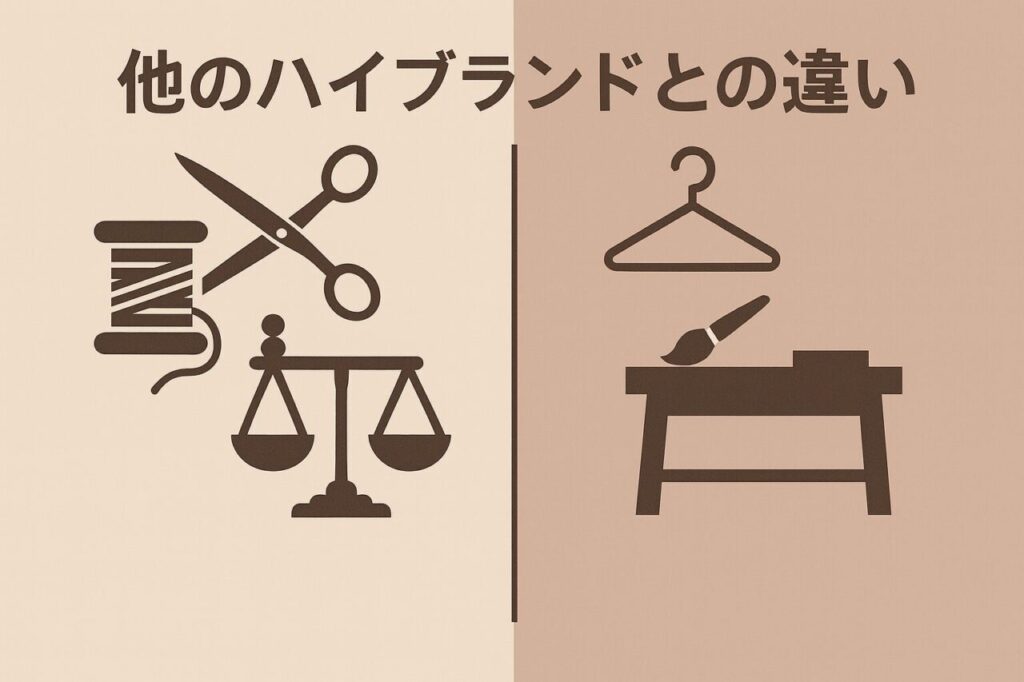 他のハイブランドとの違い