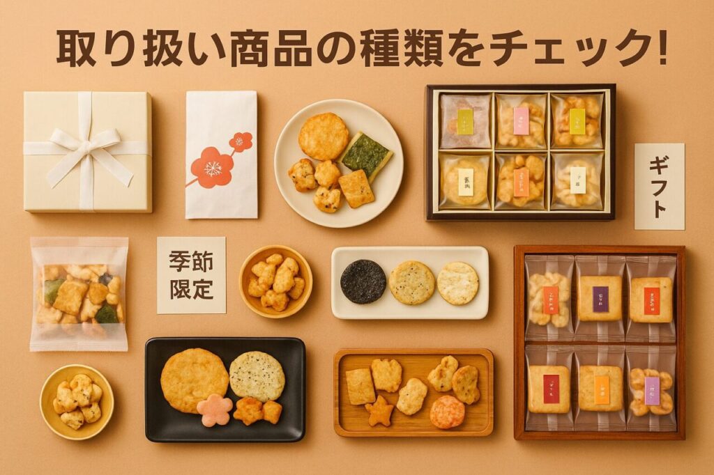 取り扱い商品の種類をチェック!