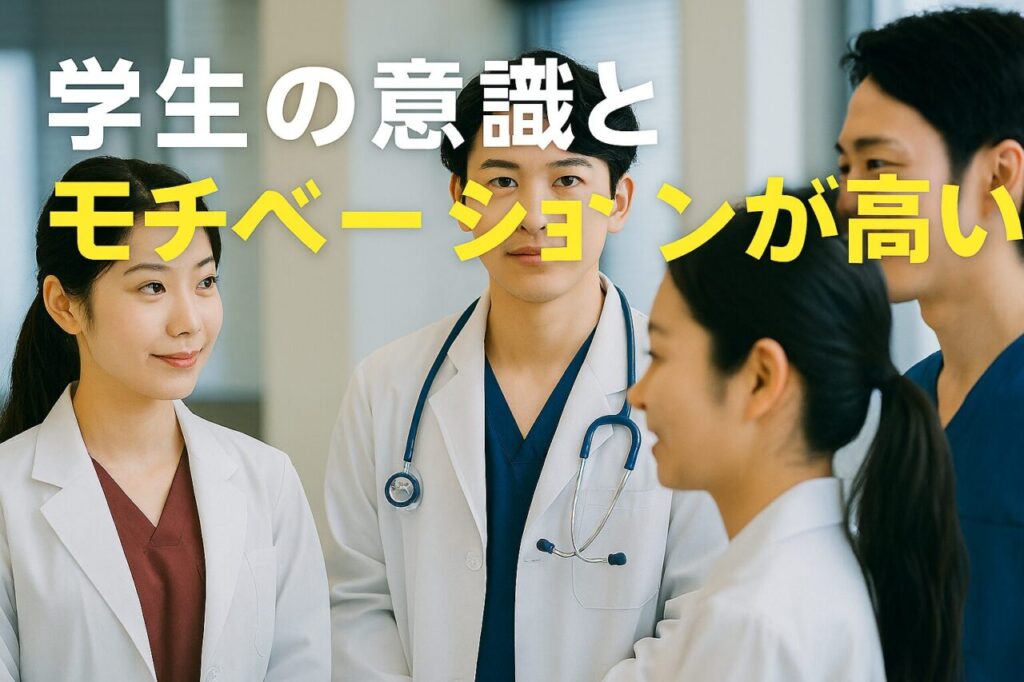 学生の意識とモチベーションが高い