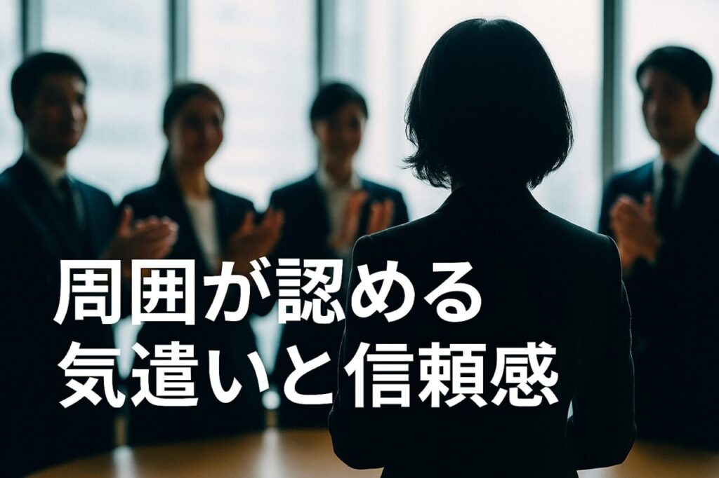 周囲が認める気遣いと信頼感
