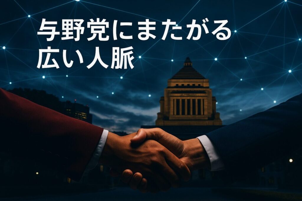 与野党にまたがる広い人脈