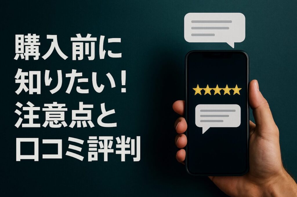 購入前に知りたい!注意点と口コミ評判