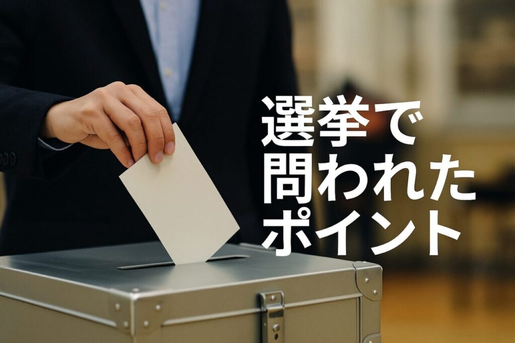 選挙で問われたポイント