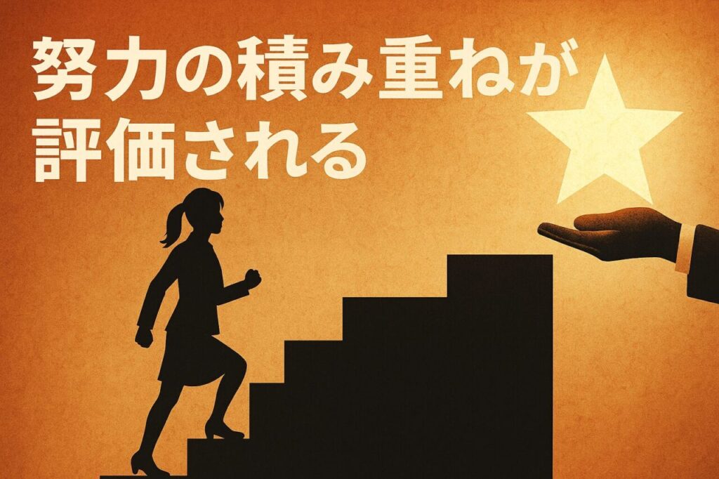 努力の積み重ねが評価される