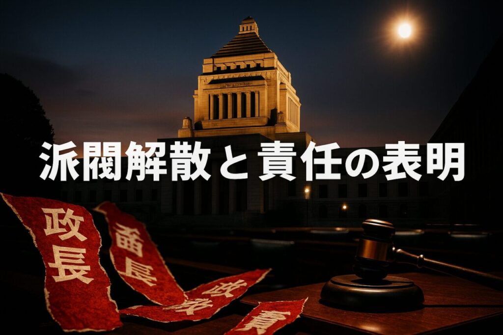 派閥解散と責任の表明
