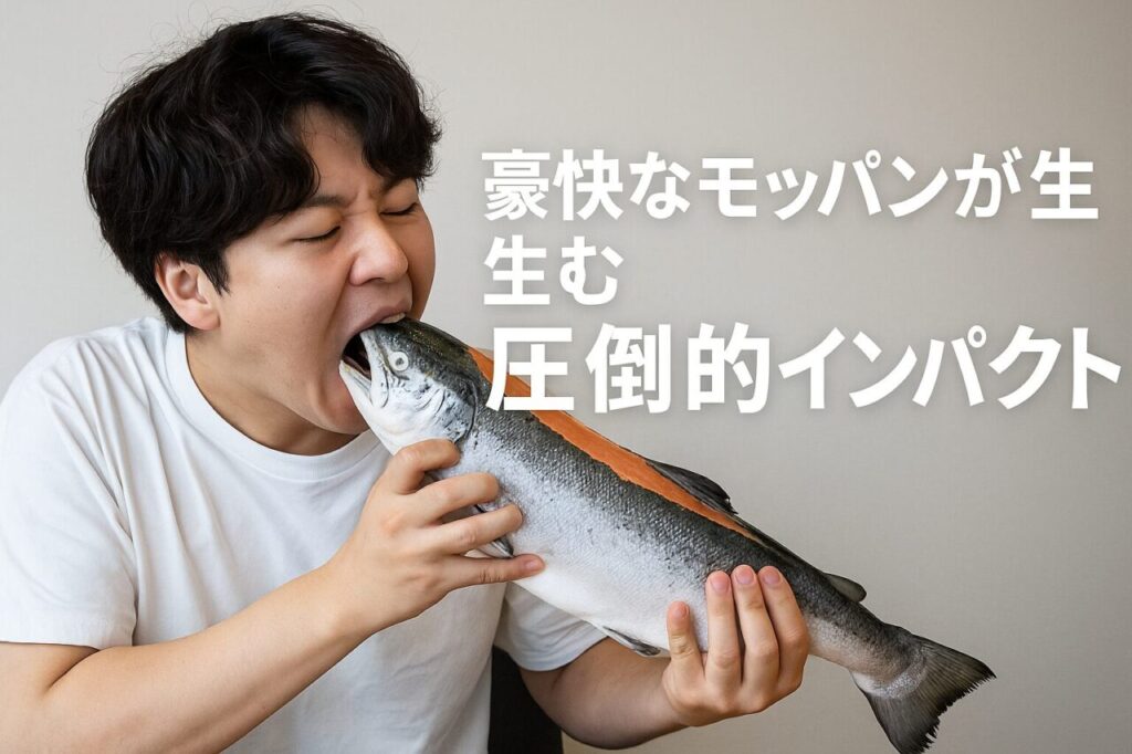 豪快なモッパンが生む圧倒的インパクト