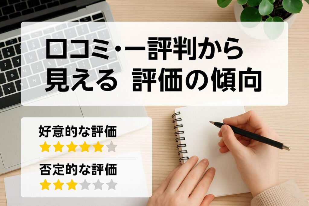 口コミ・評判から見える評価の傾向