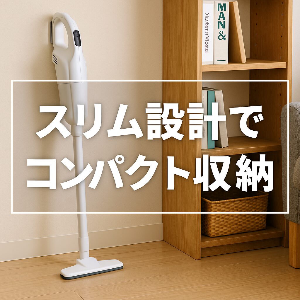 スリム設計でコンパクト収納