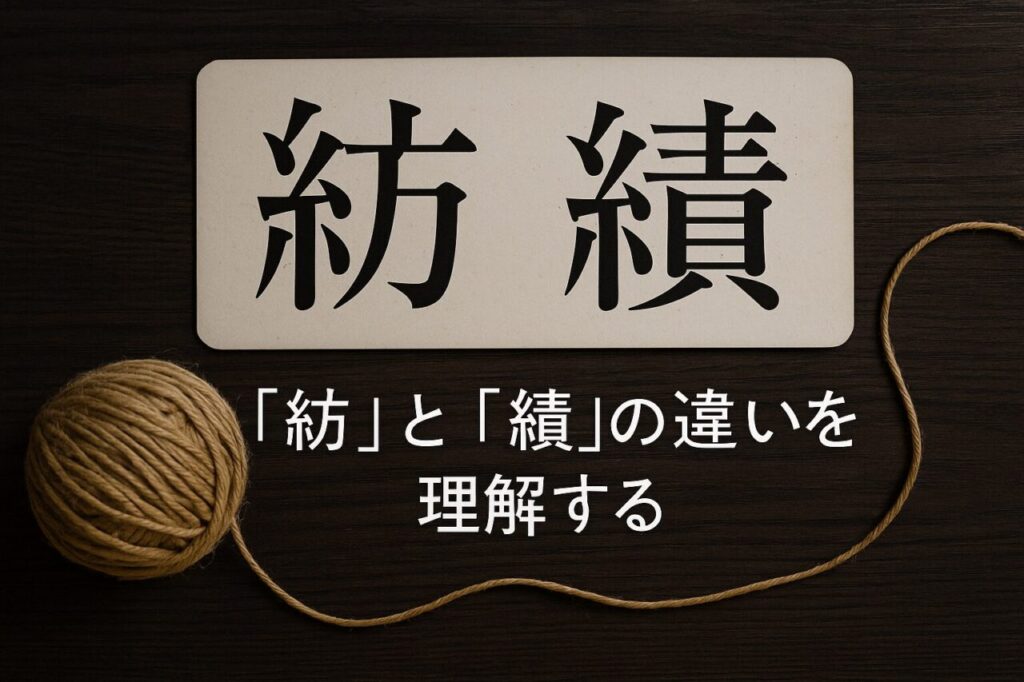 「紡」や「績」との違いを理解する