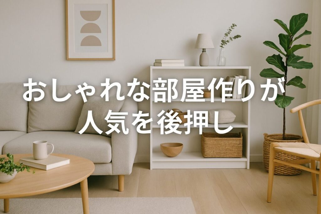 おしゃれな部屋作りが人気を後押し