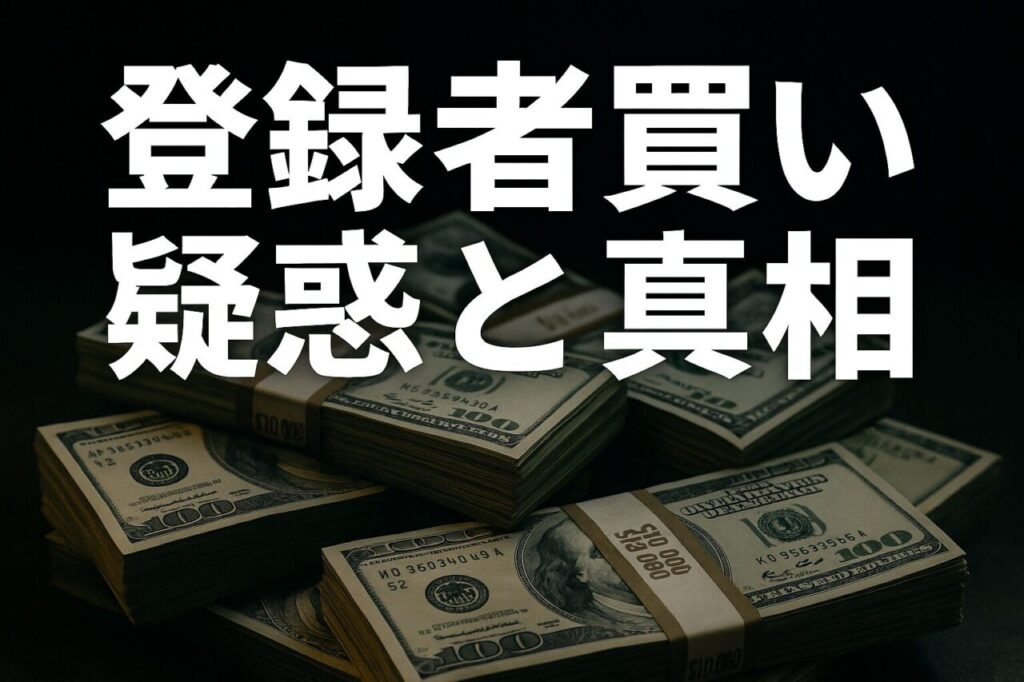 登録者買い疑惑と真相