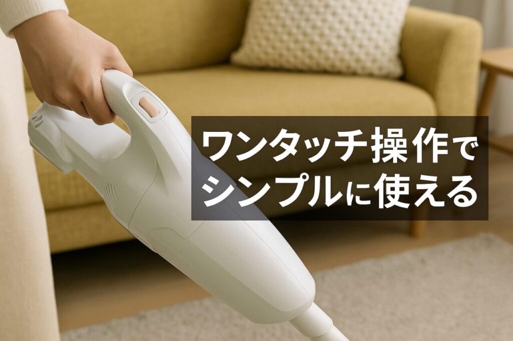 ワンタッチ操作でシンプルに使える