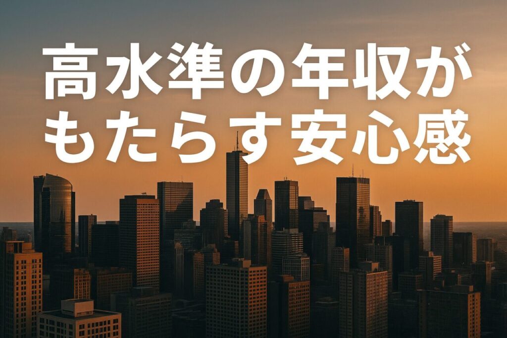 高水準の年収がもたらす安心感
