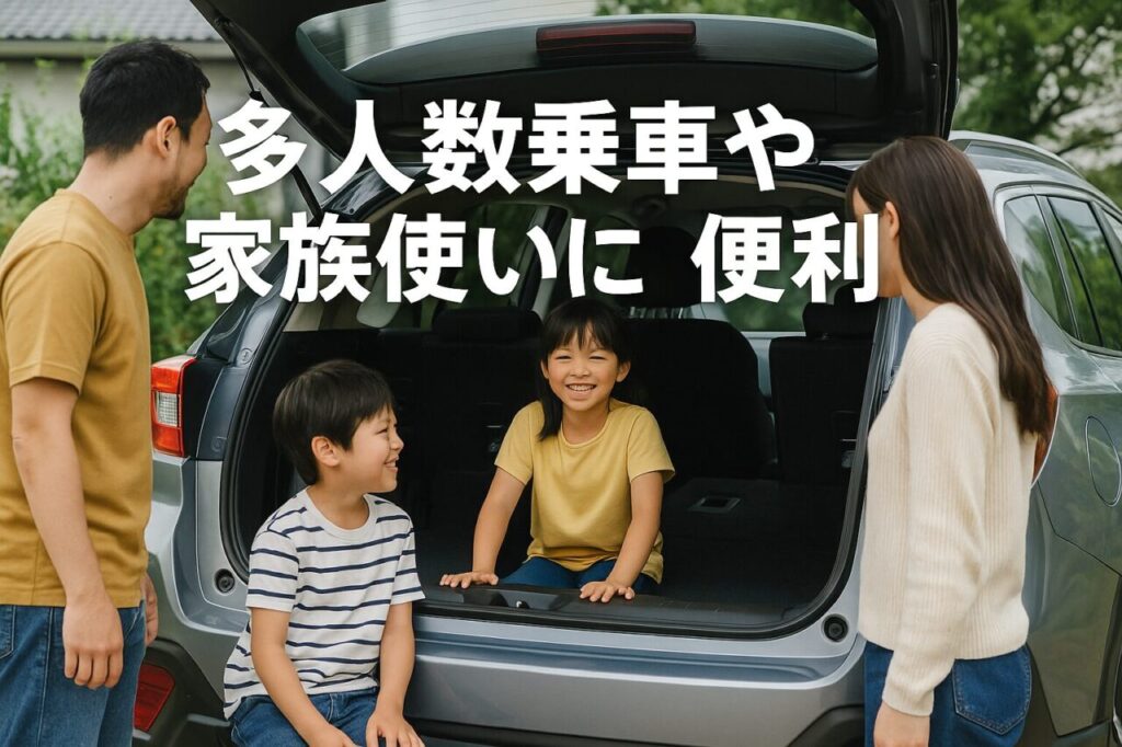 多人数乗車や家族使いに便利