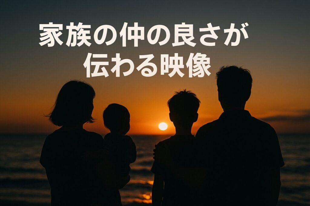 家族の仲の良さが伝わる映像