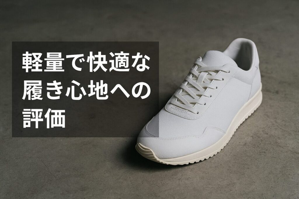 軽量で快適な履き心地への評価