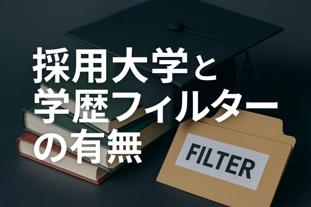 採用大学と学歴フィルターの有無