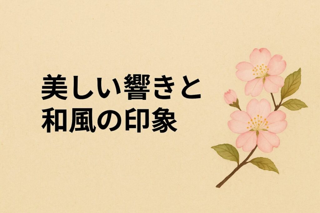 美しい響きと和風の印象