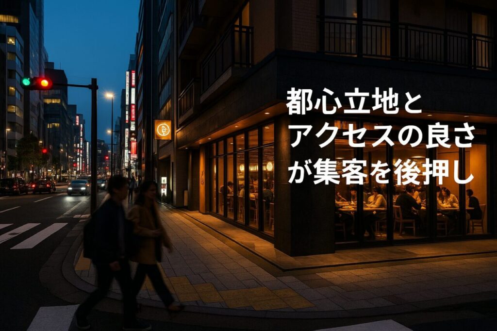 都心立地とアクセスの良さが集客を後押し