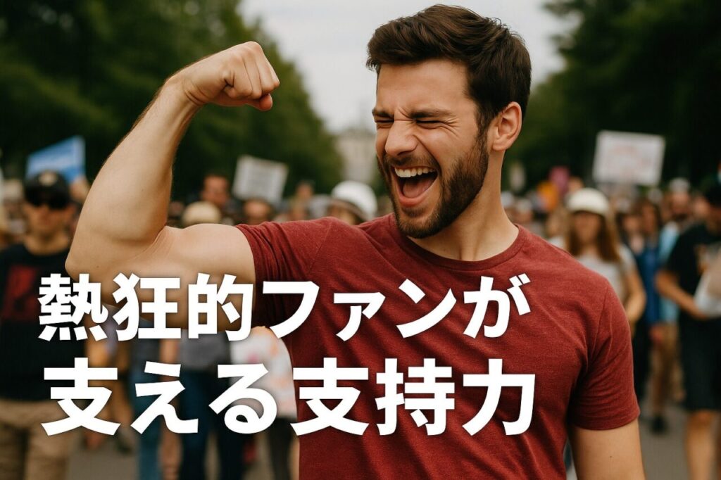 熱狂的ファンが支える支持力