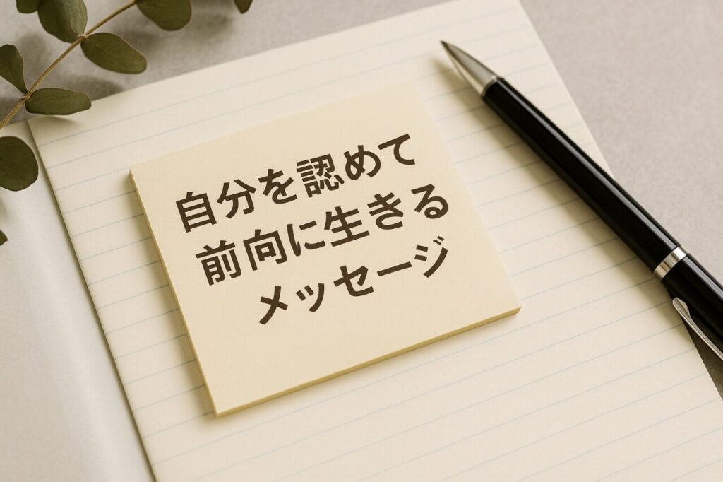 自分を認めて前向きに生きるメッセージ