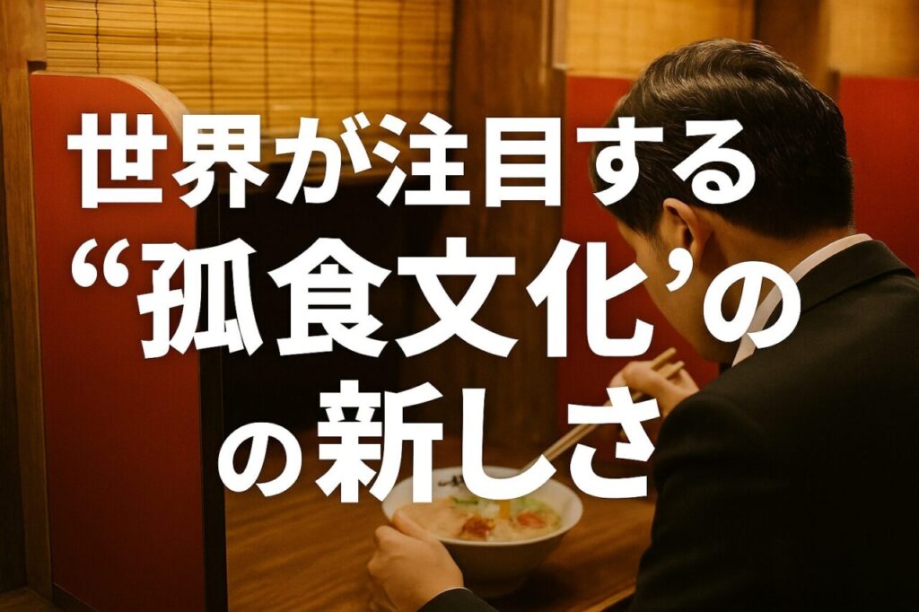 世界が注目する“孤食文化”の新しさ