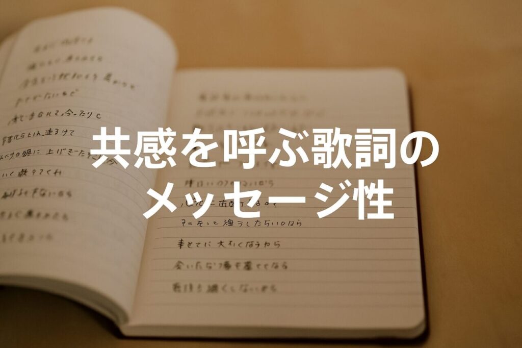 共感を呼ぶ歌詞のメッセージ性