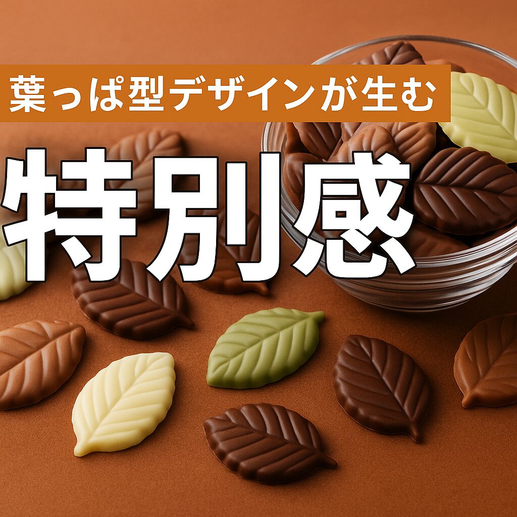 葉っぱ型デザインが生む特別感
