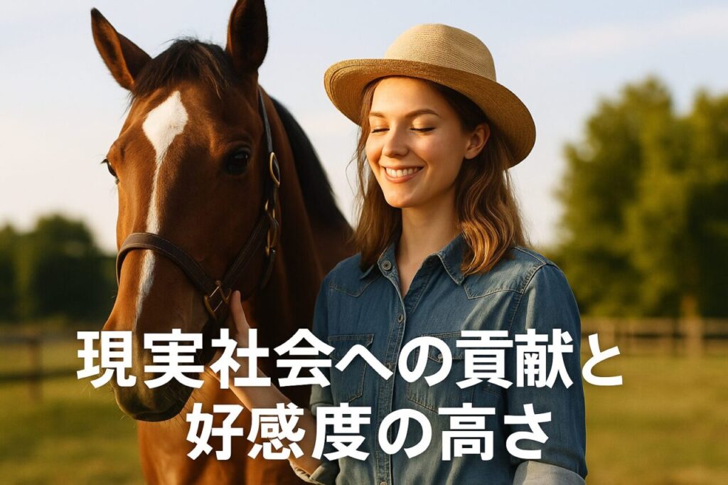 現実社会への貢献と好感度の高さ